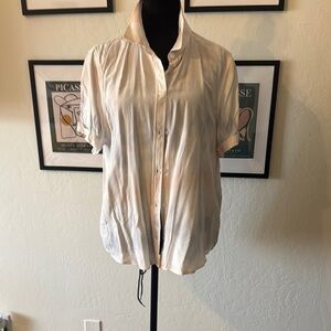 Dkny Pink and Blue Casual Button Down Shirt Relaxed Fit
